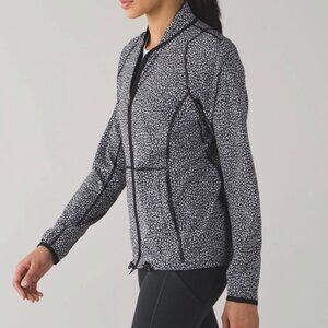 Lululemon Real Quick Reversible Zip Up Miss Mosaic Black Lightweight Jacket 10